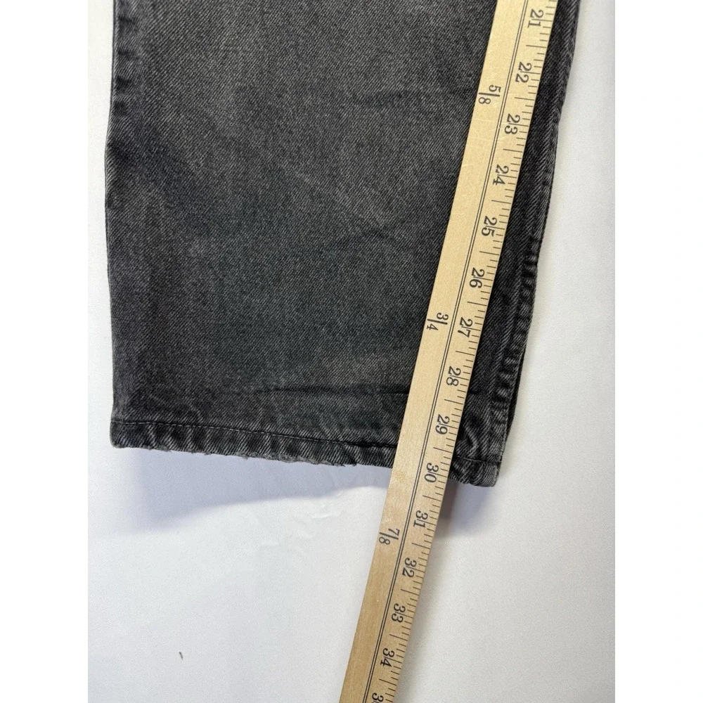 Levis 550 Black denim Jeans‎ Mens 38x30 Relaxed fit Distressed Fray Casual Pant